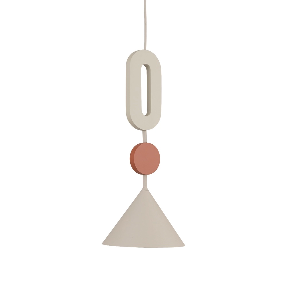 Lampe pendante unique Drops Color brun sable Ø 20,5 cm Lyora 5903139111928