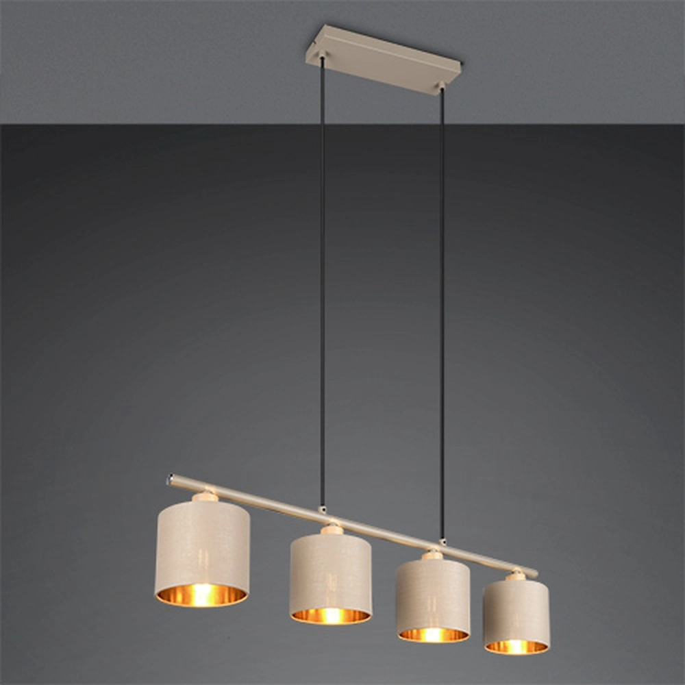 Lampe suspendue à 4 lumières Tommy brun sable Trio 4017807724165
