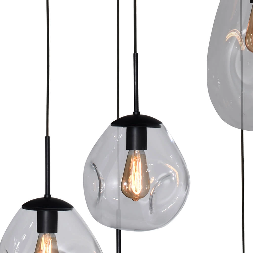 Lampe suspendue Vide Lava 5x verre transparent Masterlight 8718121286525