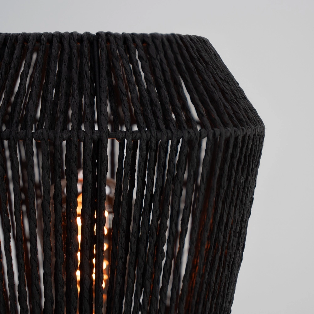 Lampe de table à corde Persley Ø 22cm - noir Eglo 9002759441074