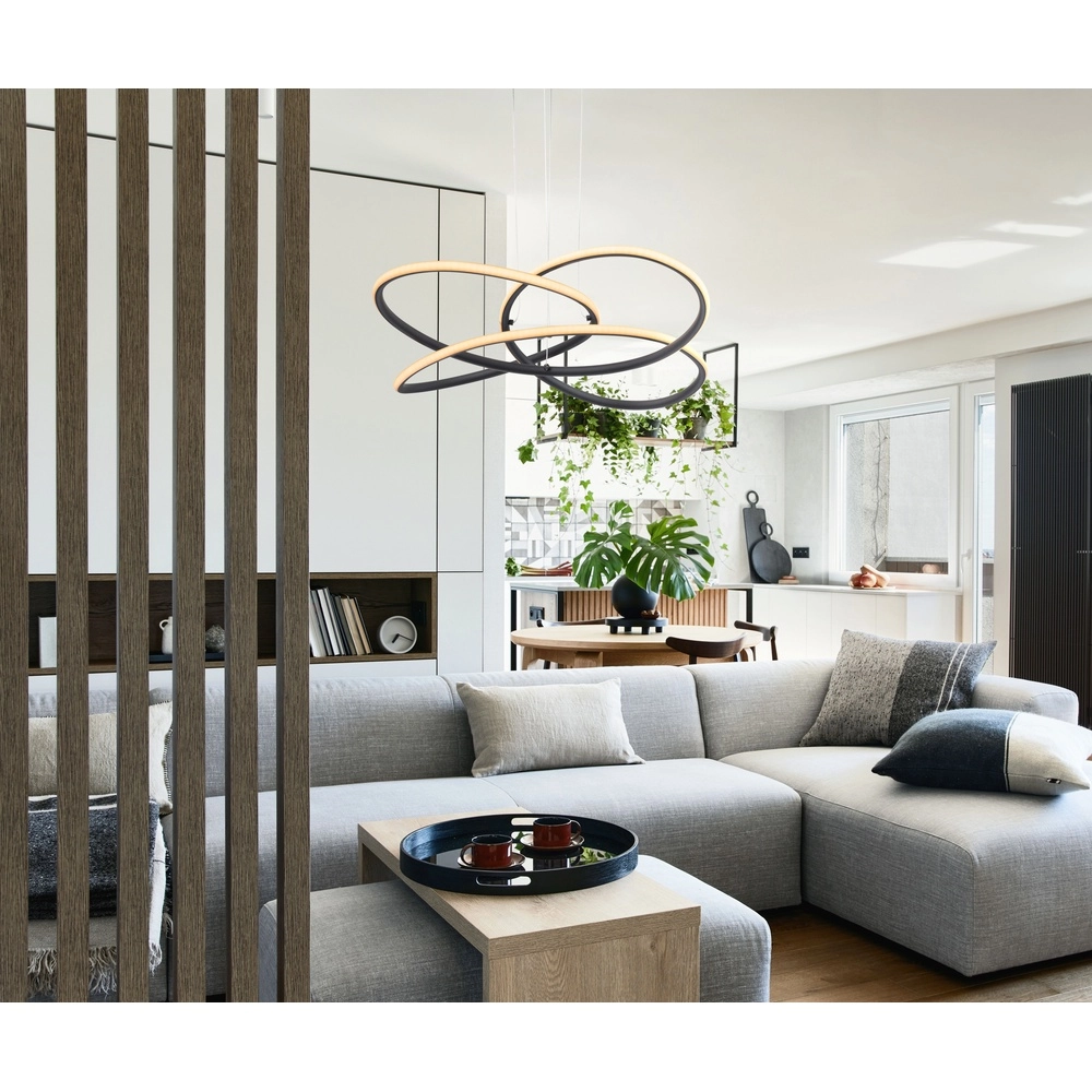 Lampe pendante de conception Panda noir Ø 60 cm Globo 9007371409426