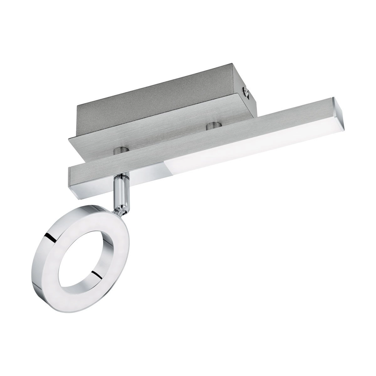 Spot LED Cardillio 1 22,5 cm gris métallisé