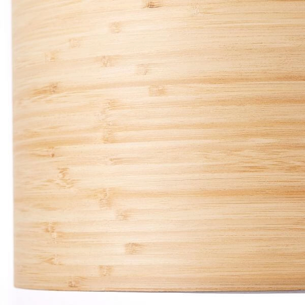 Lampe suspendue Romm noir avec du bois marron Brilliant 4004353394805