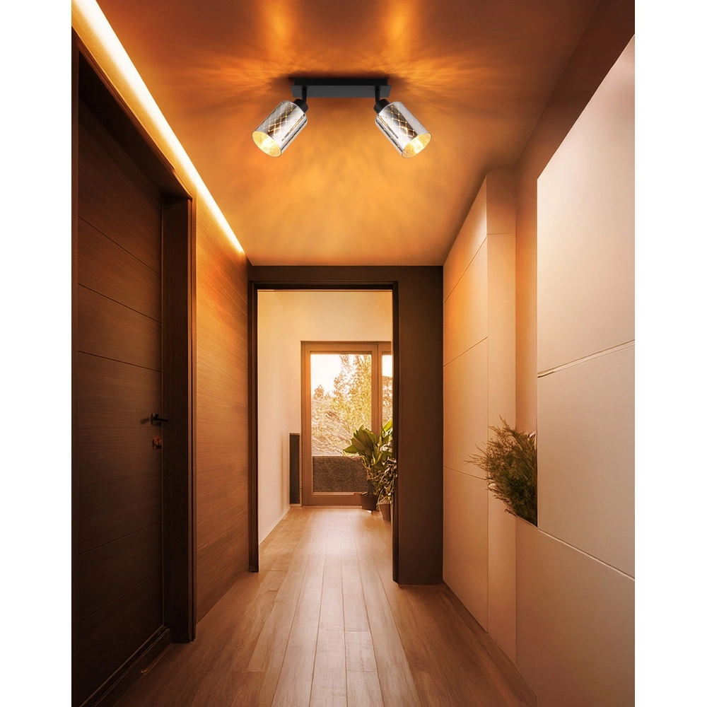 Lampe de plafond à design Alonso 2-noir clair Globo 9007371566259