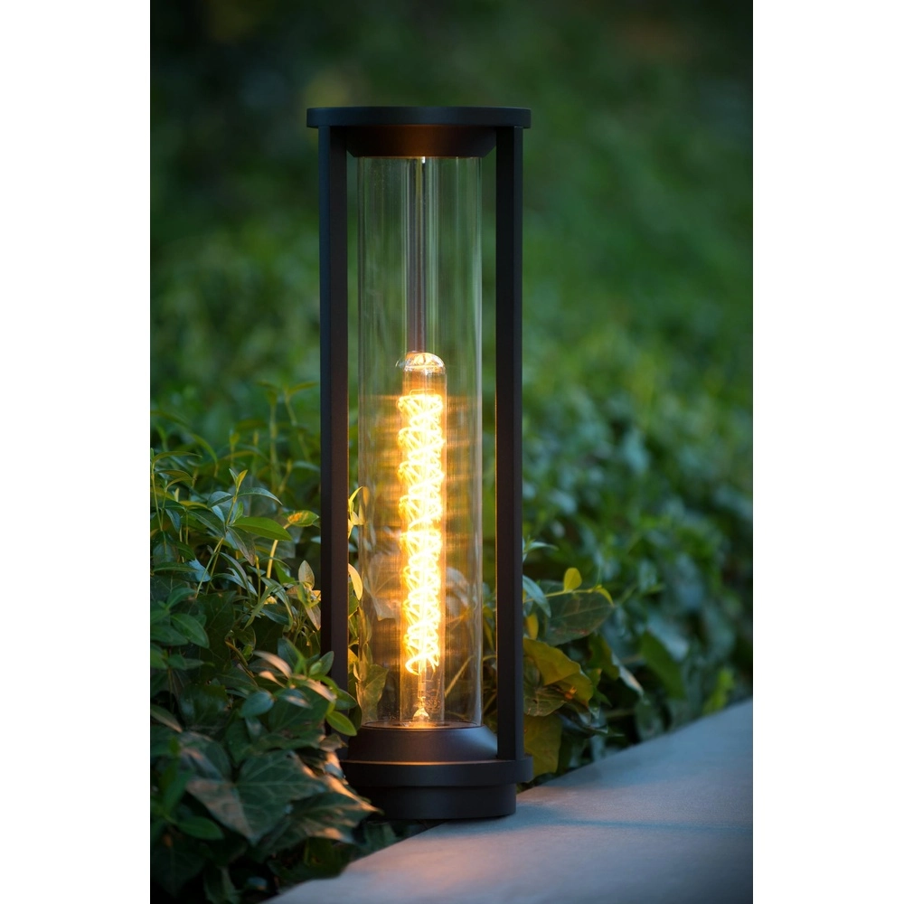 Lampe sur piédestal 50 cm Cadix IP65 noir Lucide 5411212151919
