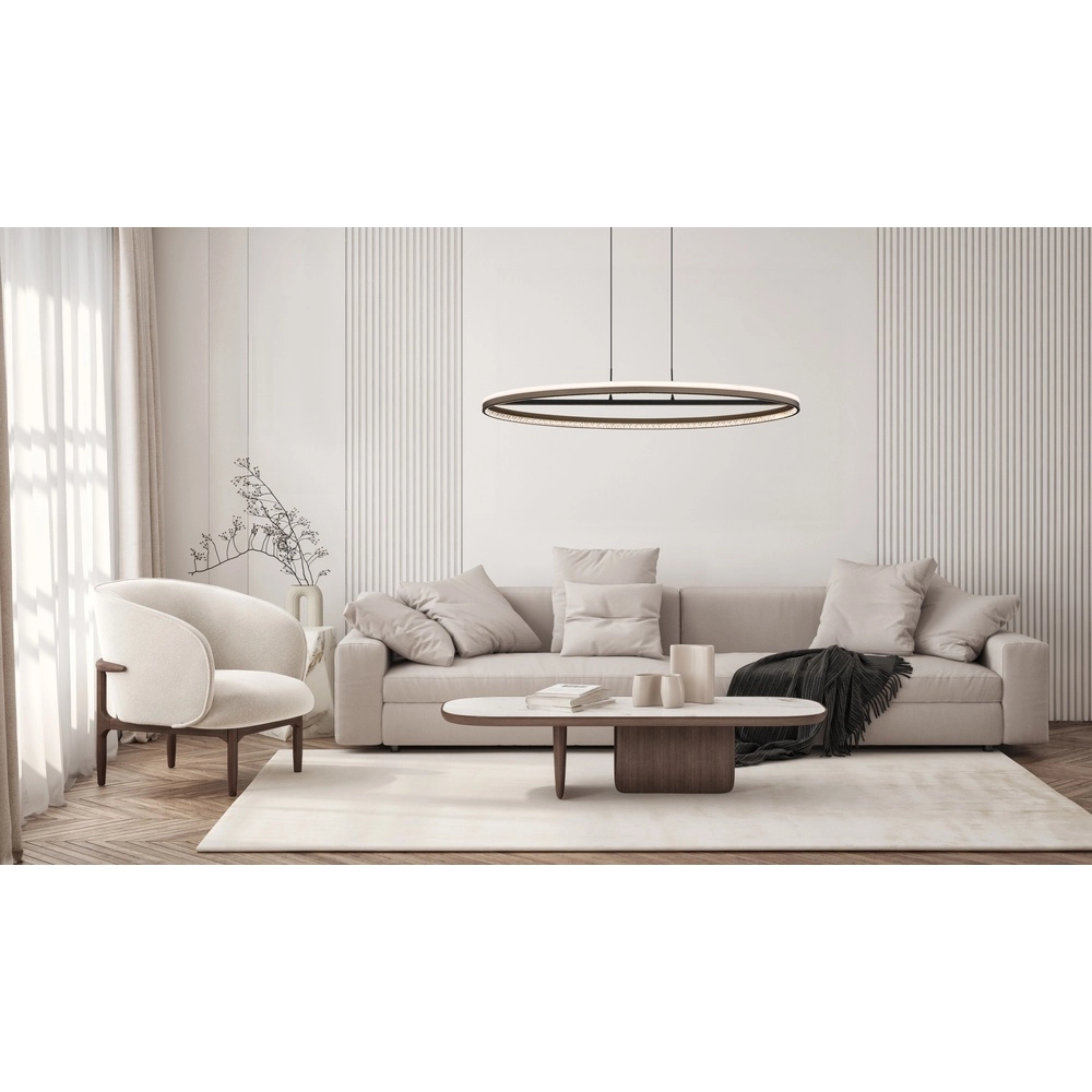 Lampe pendante de conception Della Ovale noir Globo 9007371474738