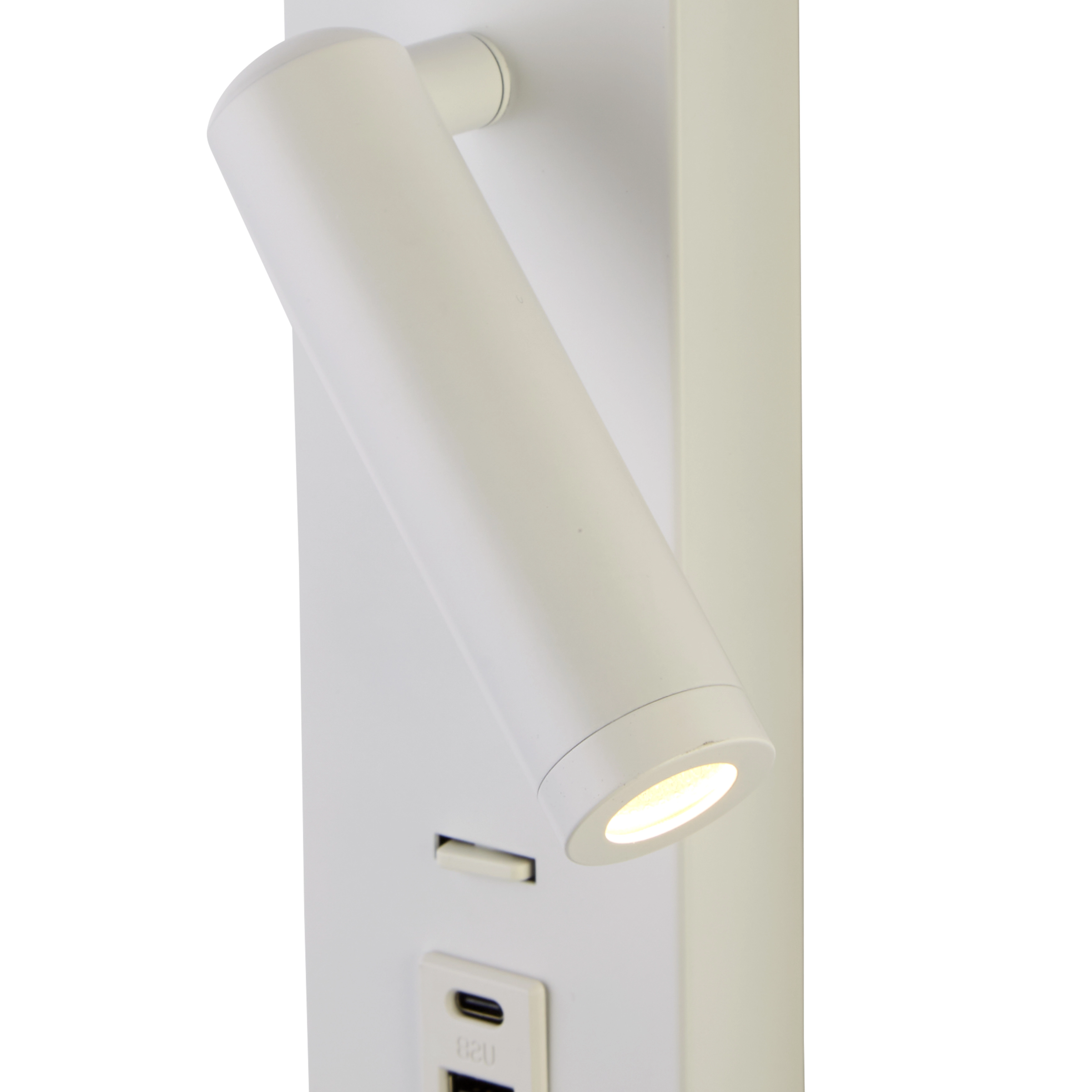 Lampe de chevet blanche Marlow avec USB Lyora 5053423275864
