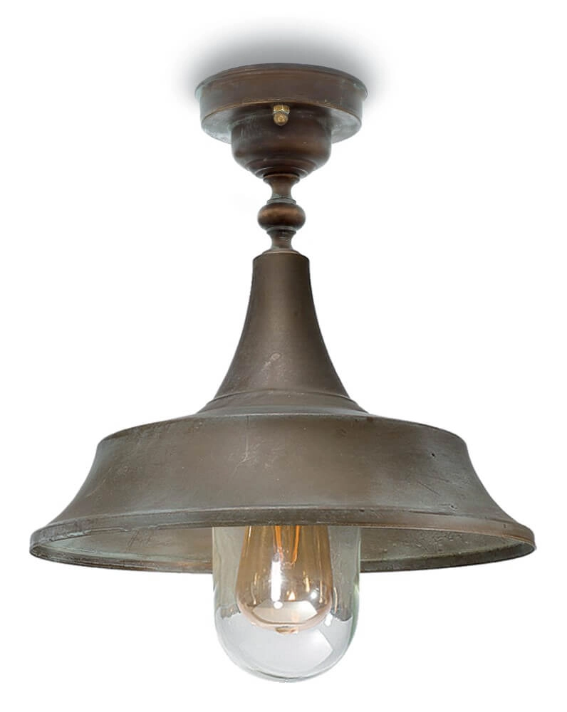Lampe suspendue Country Atelier laiton vieilli