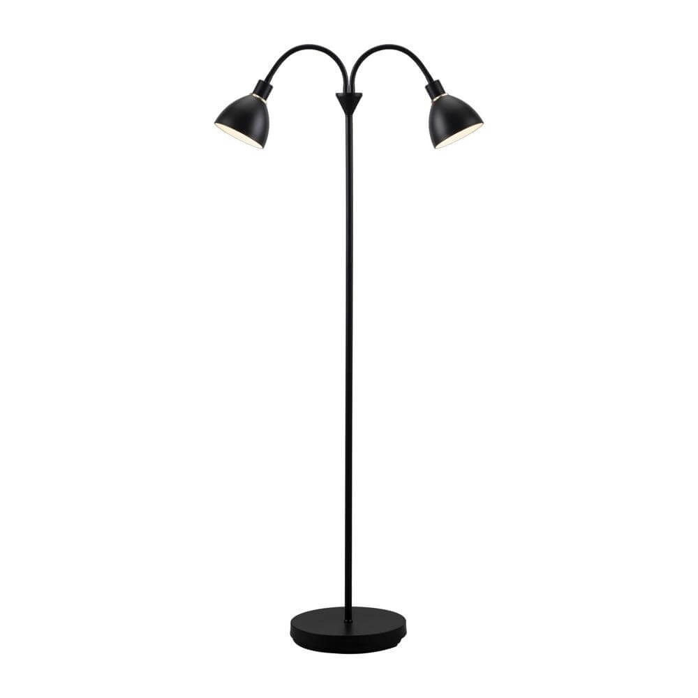 Lampadaire Ray 2 lumières noir Lampadaire Ray 2 lumières noir
