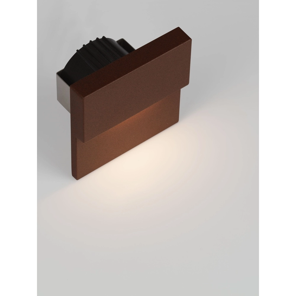 Lampe murale encastrée Dan brun rouille 3000K Lyora 5212017497505