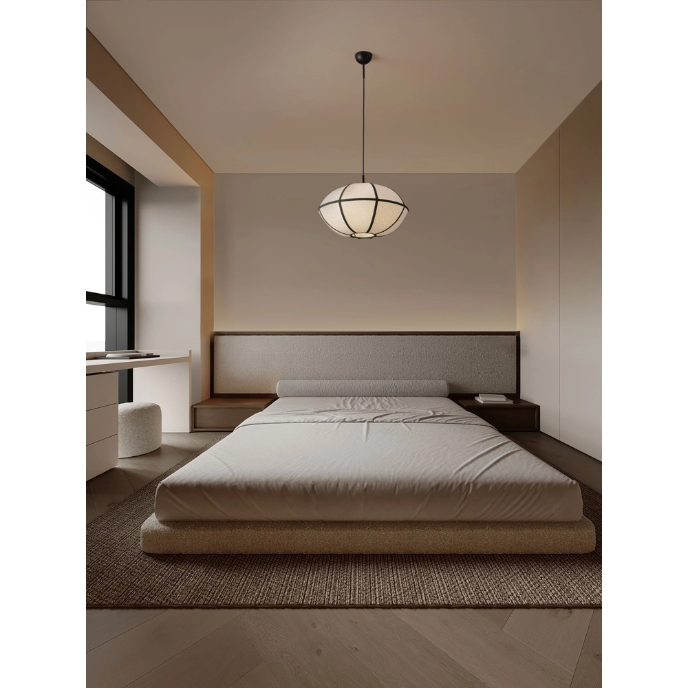 Lampe suspendue Brera noir avec blanc Ø 45cm
