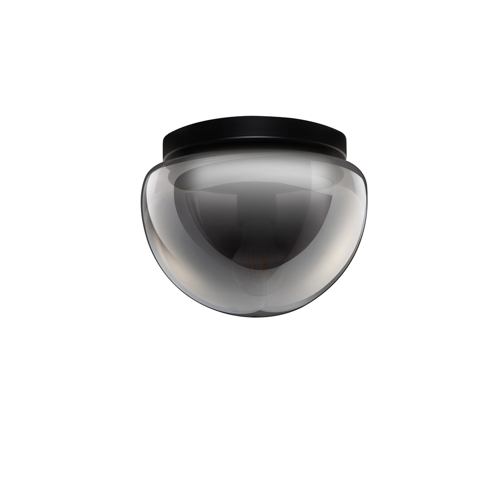 Plafonnier Ebony verre fumé Ø 24,5cm Lyora 5212017483553