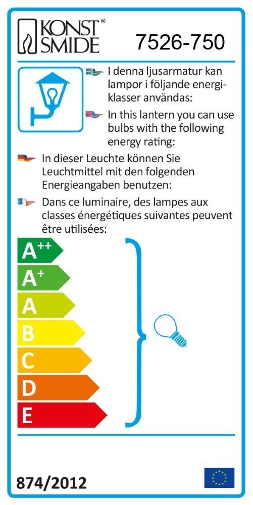 Lampe d'extérieur Perugia KonstSmide 7318307526752