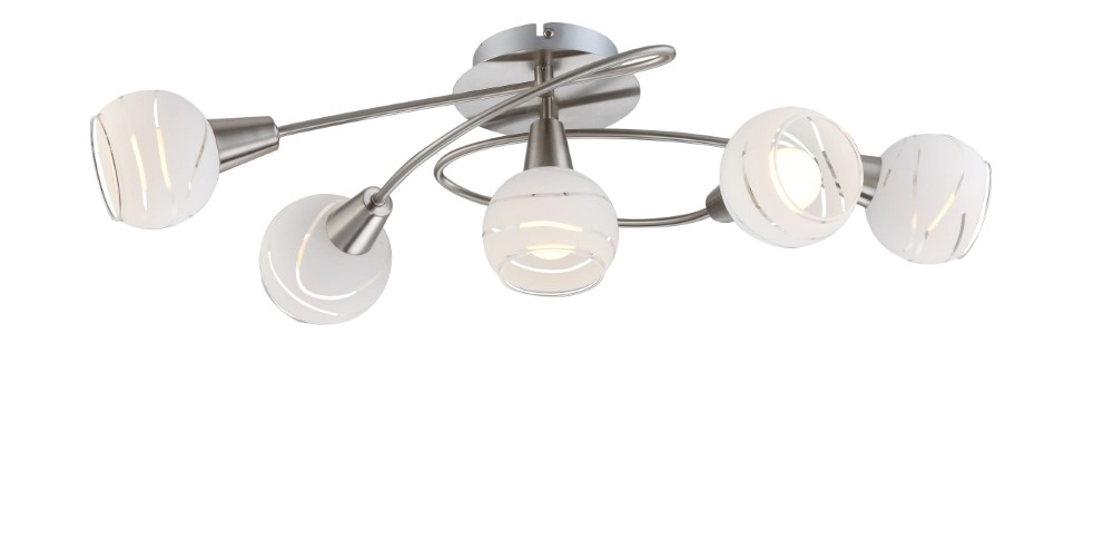 Lampe de plafond Elliott Nickel 5 faux