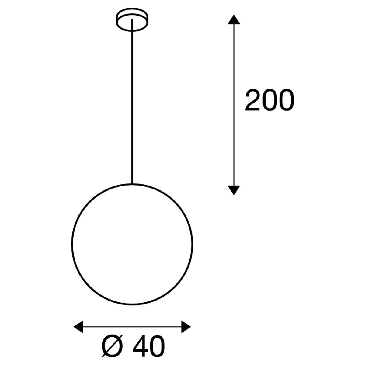 Lampe à suspension Rotoball 40 conception SLV 4024163143110