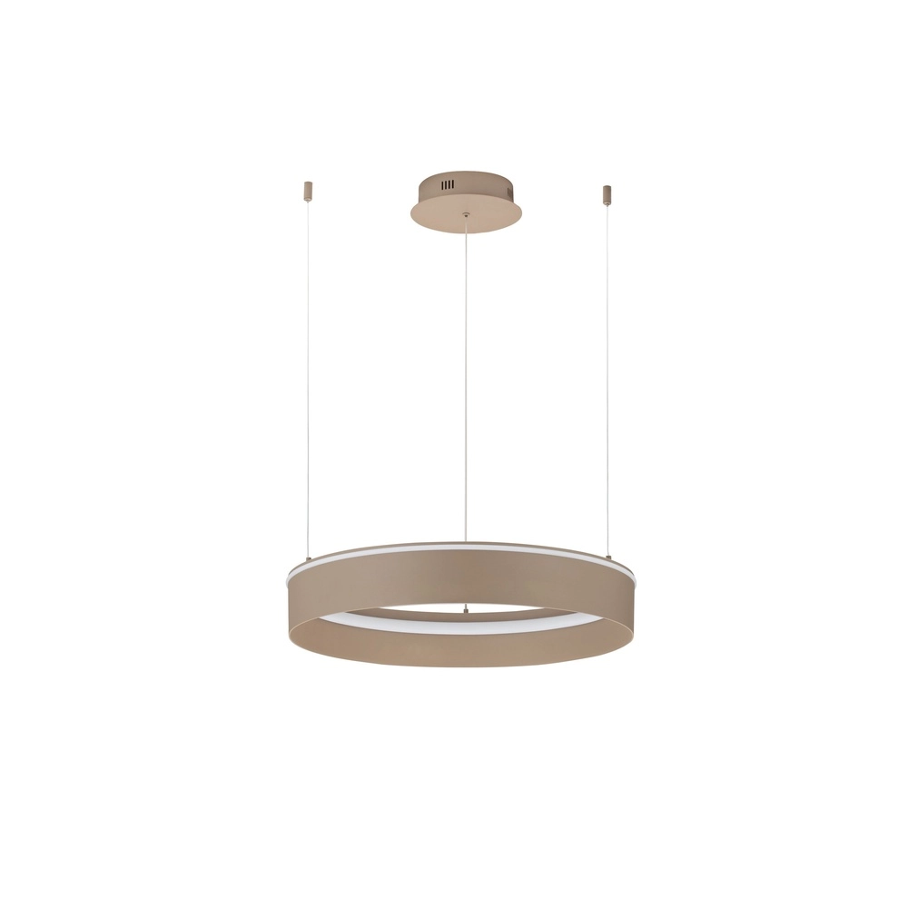 Lampe pendante moderne Olivia brun sable Ø 60 cm Lyora 5212017494184