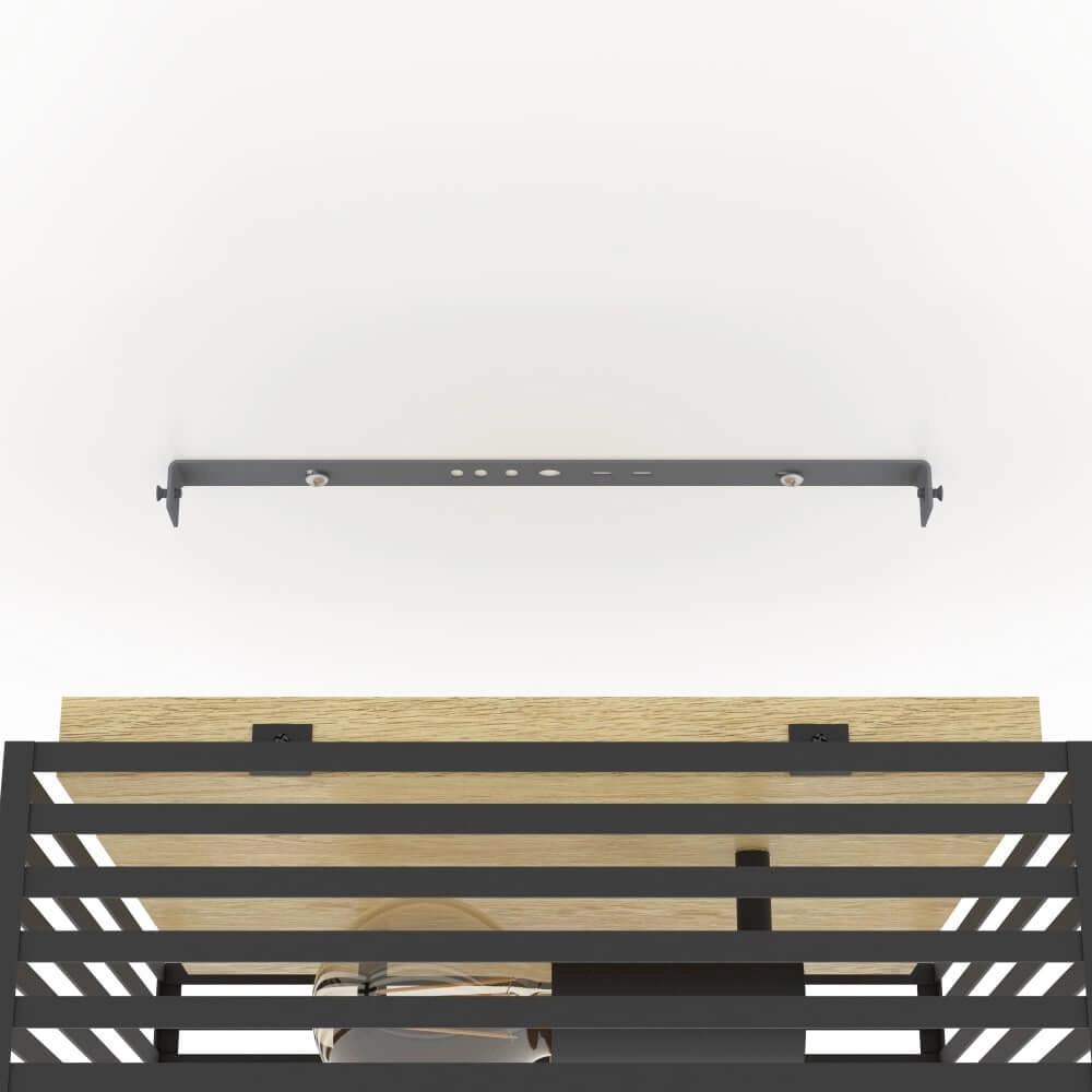 Plafonnier Cidraz carré avec du bois Stars of Light 9008606242733