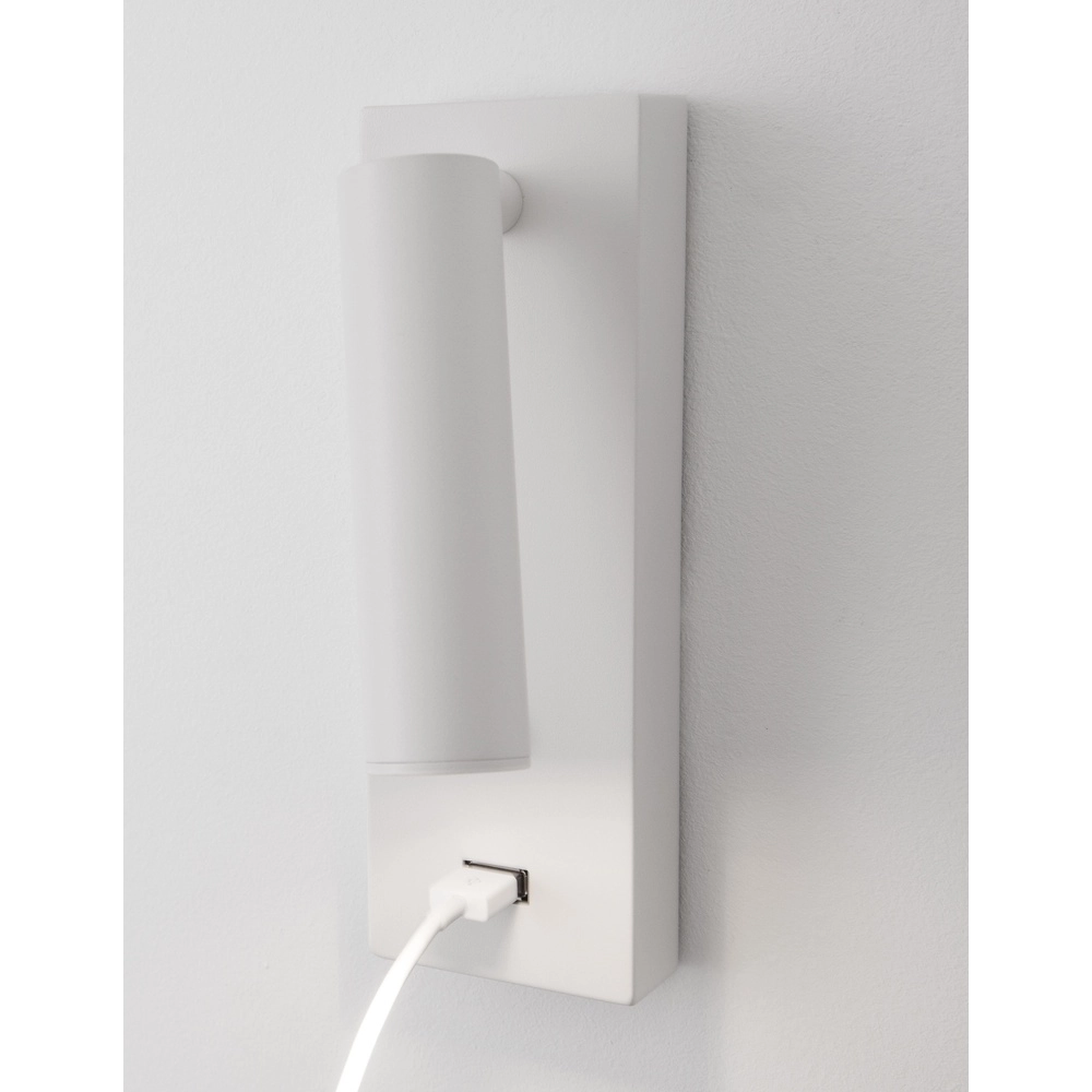 Lampe de chevet Fuse Blanc avec USB Lyora 5212017423702