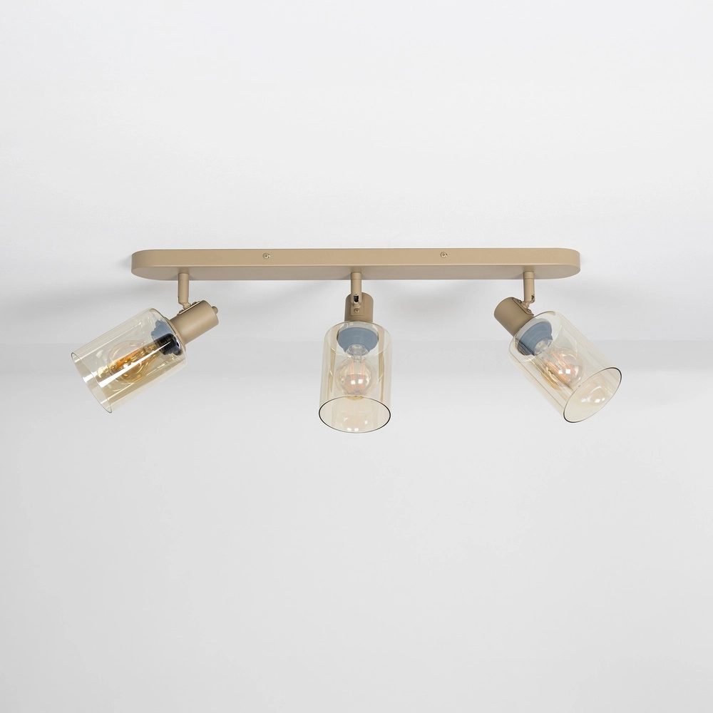 Lampe de plafond droite Sepiora Brun sable clair à 3 Lyora 8716803515239