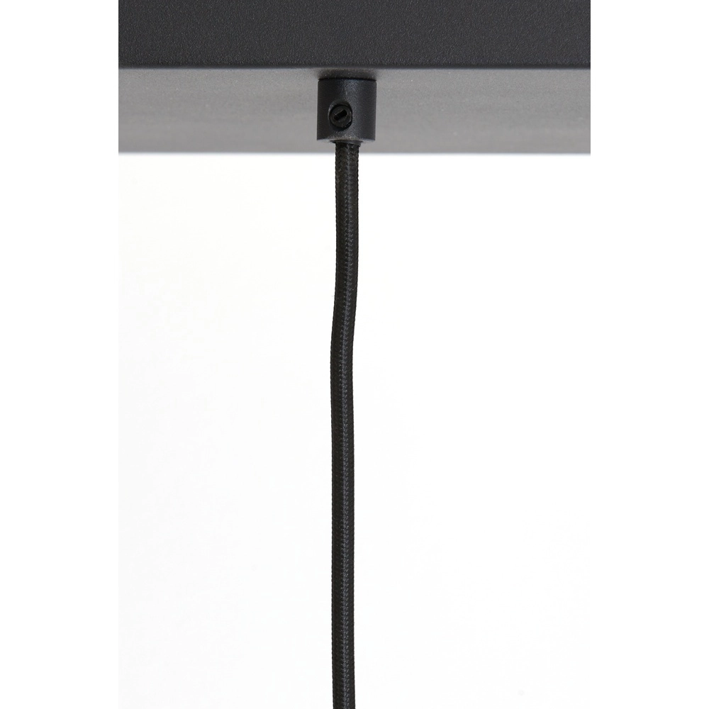 Lampe pendante de table à manger Lekar 5x E27 - noir avec verre fumé Light & Living 8717807638351