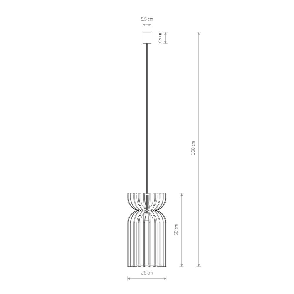 Lampe suspendue en bois Kymi Ø 26cm - bois marron Lyora 5903139105705