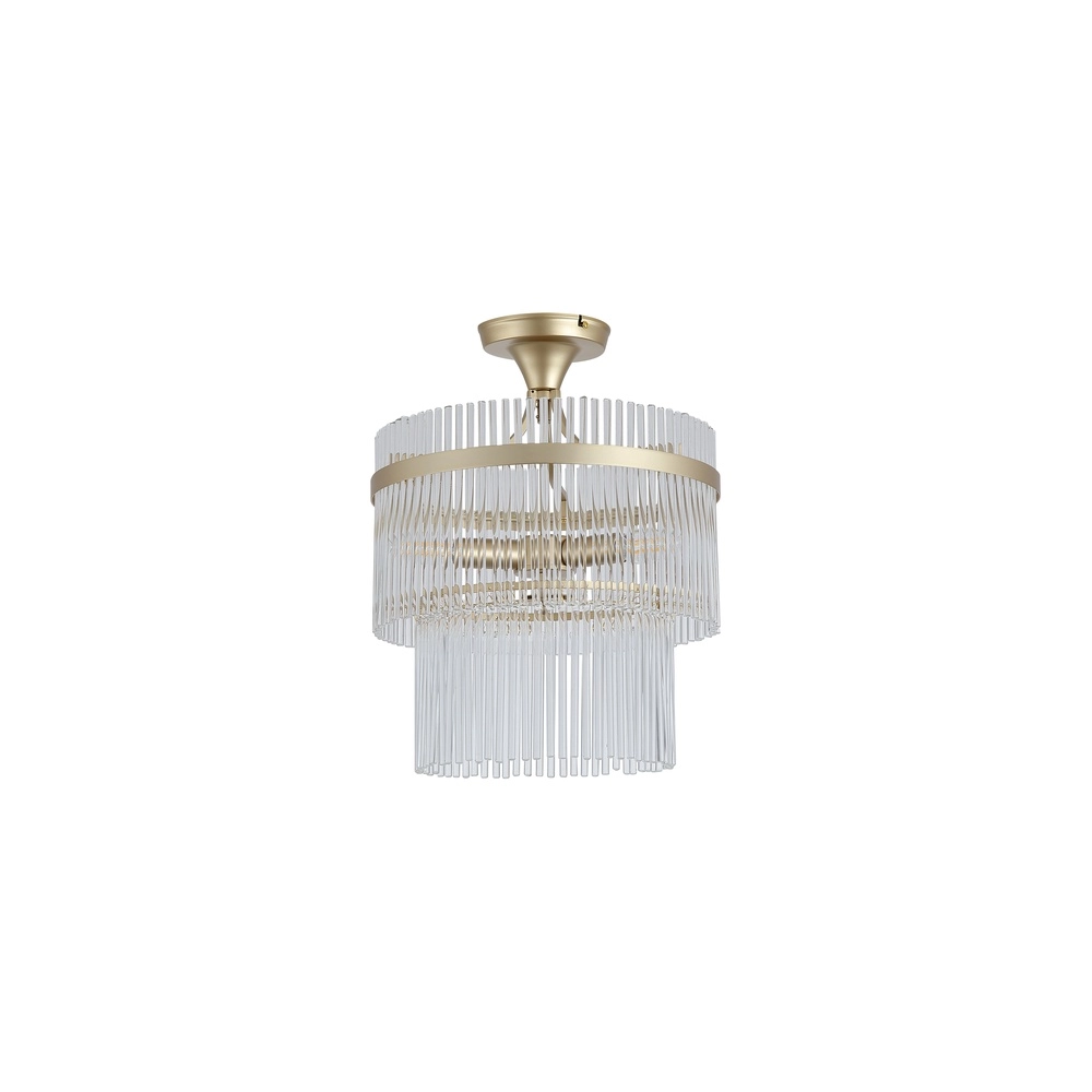 Plafonnier Lara Or avec verre transparent Searchlight 5053423301471