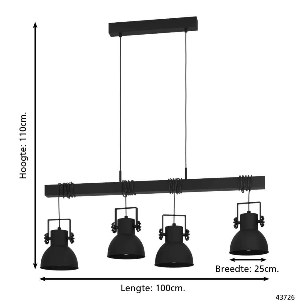 Lampe suspendue à manger rurale Shirebrook Eglo 9002759437268