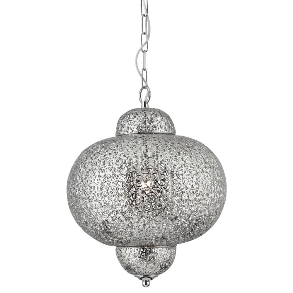 Lampe suspendue de style marocain Fretwork Acier inoxydable
