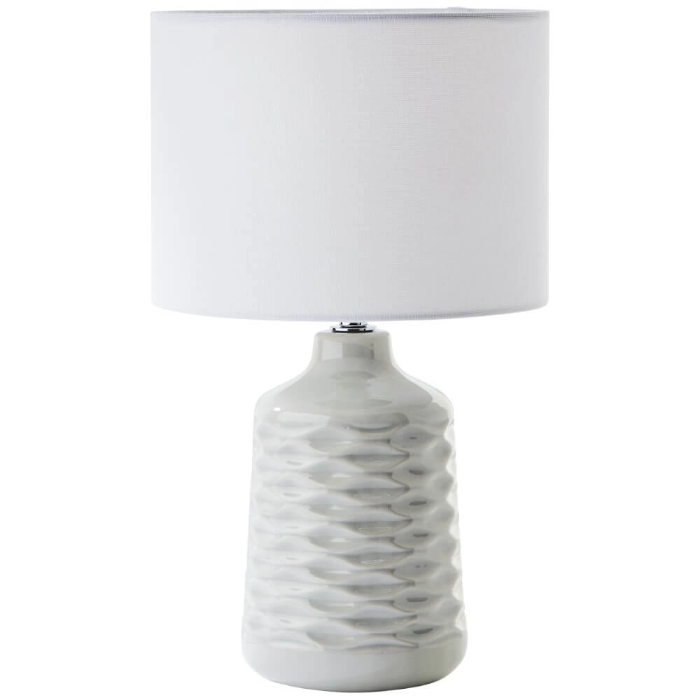Lampe de table Ilysa gris avec du blanc Lampe de table Ilysa gris avec du blanc
