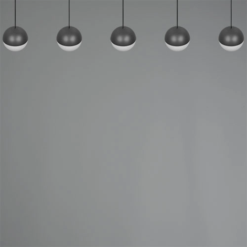 Lampe suspendue à 5 lumières Senta anthracite Trio 4017807697872