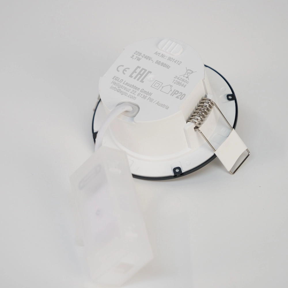 Projecteur encastré IP44 Fueva 6 rond - noir - Ø 8,8cm Eglo 9008606330904