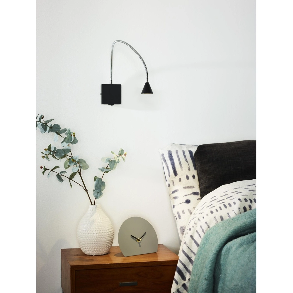 Lampe de lecture pour le lit Buddy 4000K noir Lucide 5411212185532