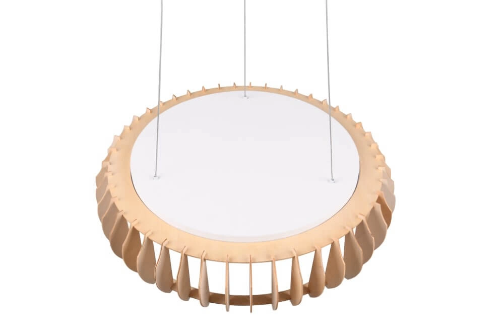 Lampe suspendue en bois Monte Ø60cm Trio 4017807600100