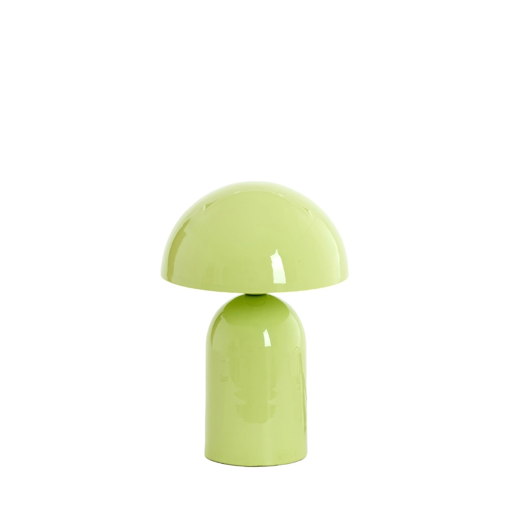 Lampe de table champignon Tolima vert clair brillant - Ø 31cm
