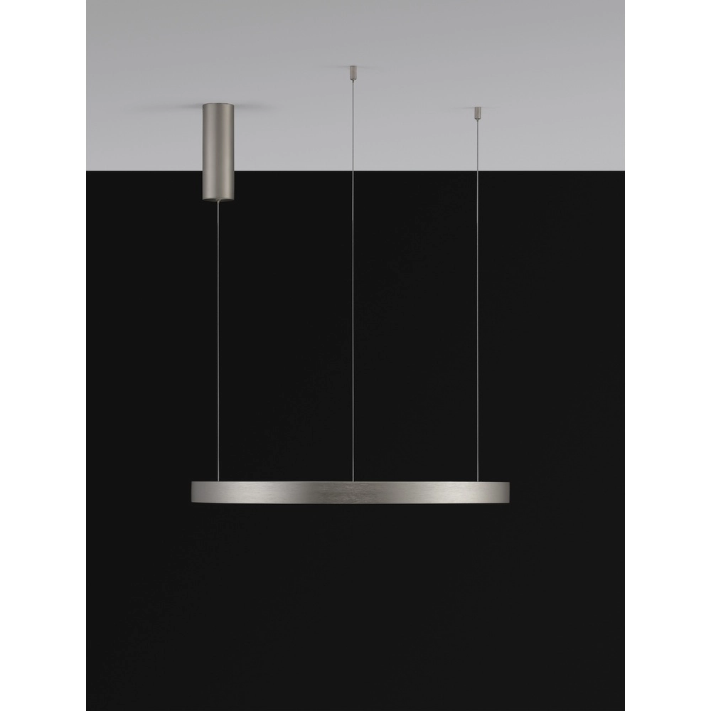 Suspension ronde Perrine gris argenté Ø 60cm Lyora 5212017438430