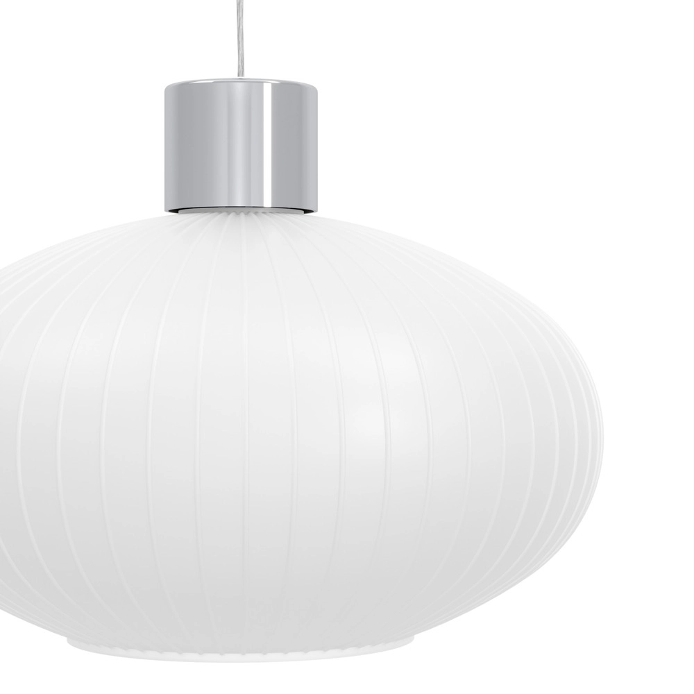 Lampe pendante de conception Dasmina chrome avec blanc Ø 25cm Eglo 9008606406340