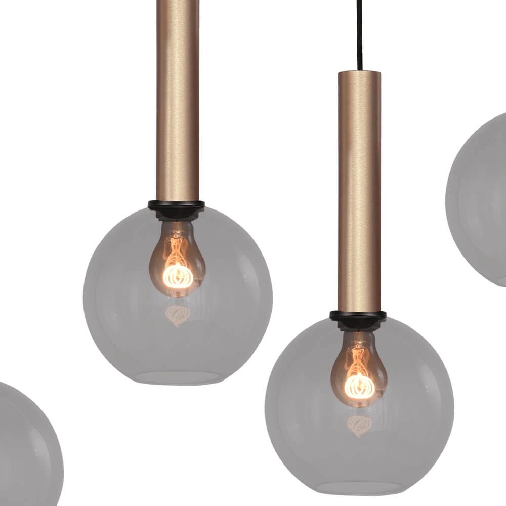 Lampe suspendue 6 lumières Bella 2 avec verre fumé Masterlight 8718121353630