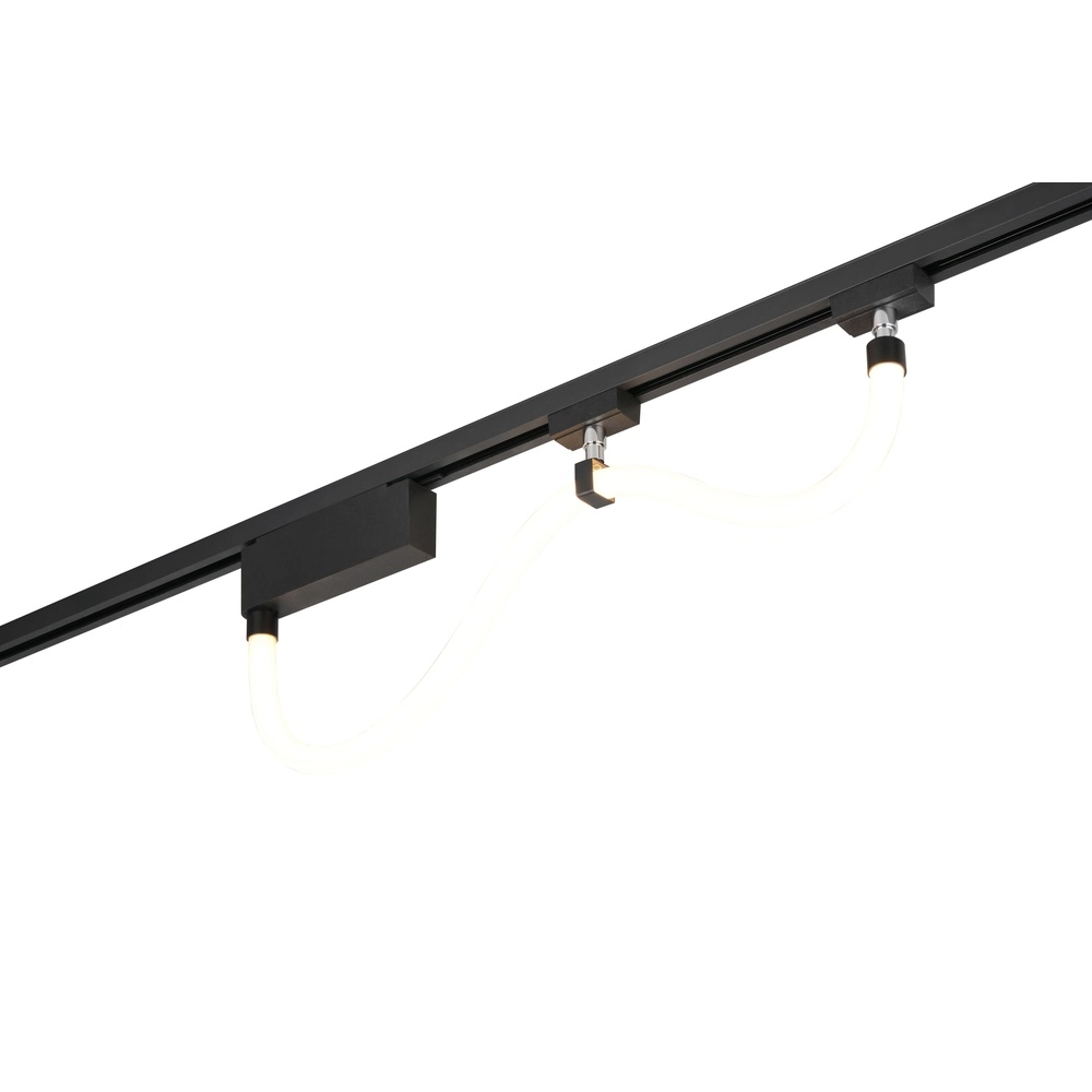 Tuyau d’éclairage sur rail Tube noir 92cm 2 phases
