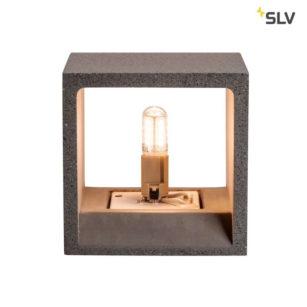 Applique murale Solid Cube Up-Down grès noir SLV 4024163192033