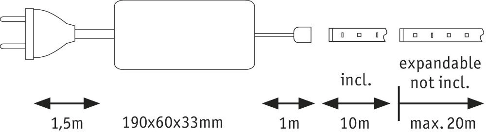 2700K MaxLED 500 10m set Paulmann 4000870708293
