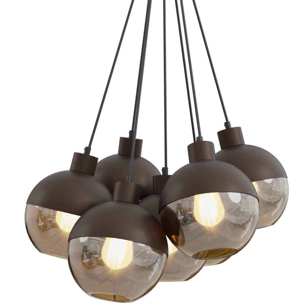 Lampe suspendue à 7 lampes Opera cacao Masterlight 8718121424361