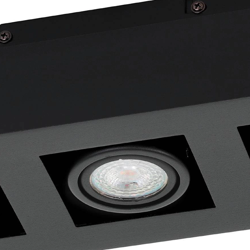 Spot apparent noir Mendoza 3 lumières Eglo 9002759310646