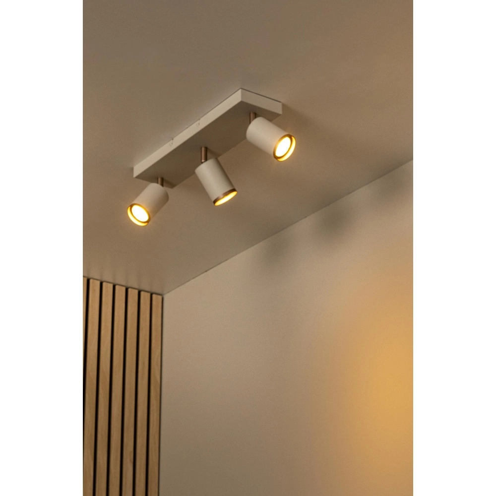Projecteur de plafond Regina Taupe 3 clairs avec brun café Lucide 5411212531223