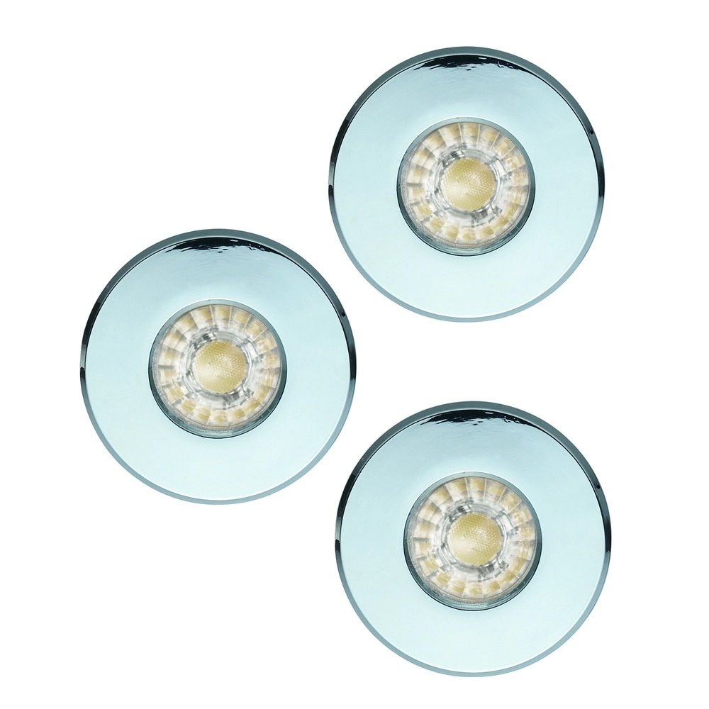 Ensemble de 3 projecteurs encastrés Igoa Chrome