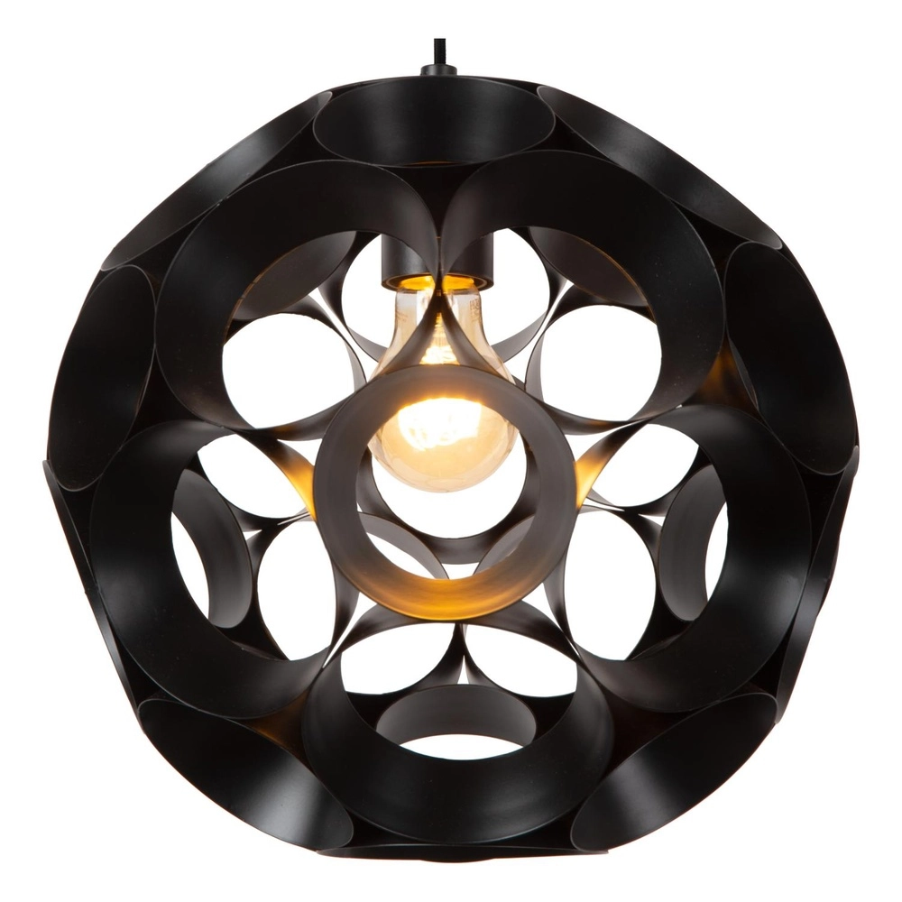 Lampe pendante unique Hannelore Ø 30cm noir Lucide 5411212106223