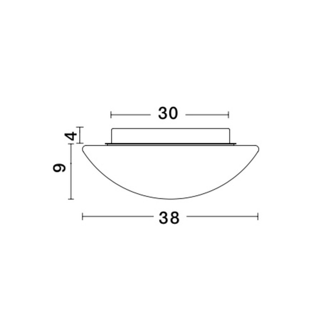 Plafonnier Brest Ø 38cm blanc Lyora 5212017411761