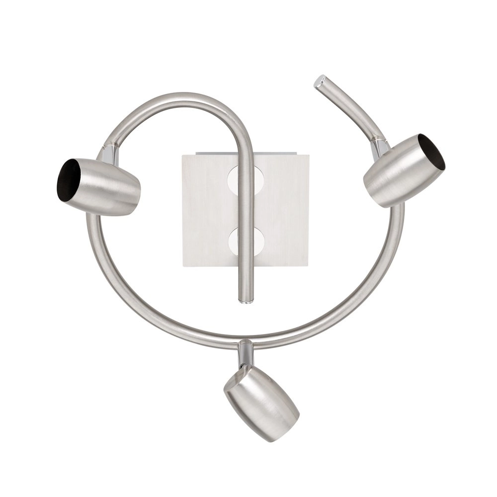 Spot de plafond Michael 3 lumières nickel mat