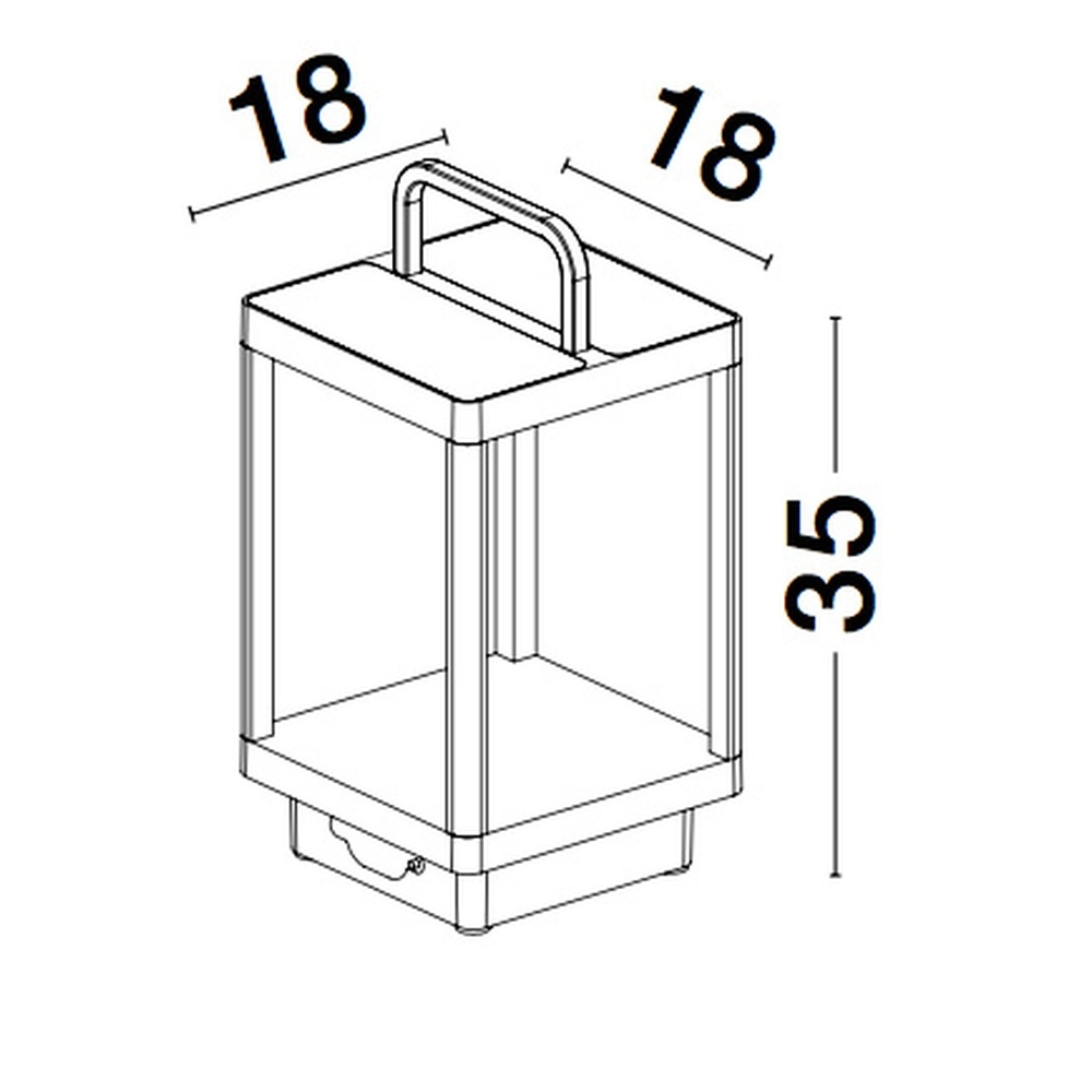 Lampe de table solaire Bali 35cm anthracite Lyora 5212017428653