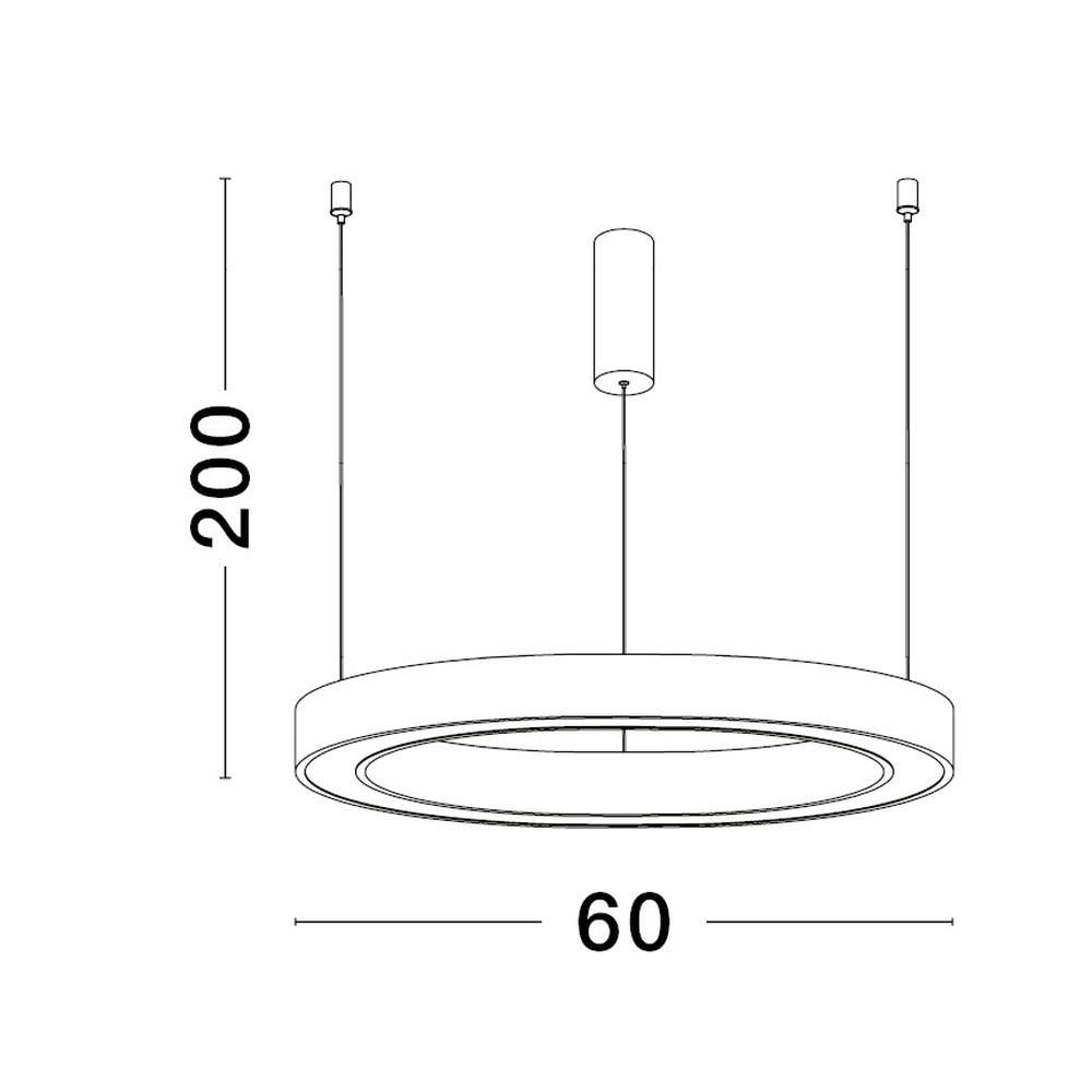 Suspension design Sting blanc Ø 60cm Lyora 5212017437372