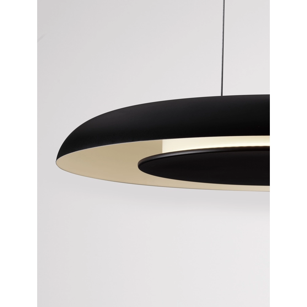 Suspension moderne Epos Ø 60cm noir avec blanc Lyora 5212017463258